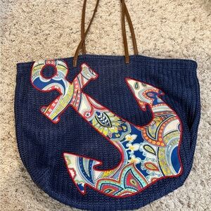 Vera Bradley Blue Paisley Tote Bag